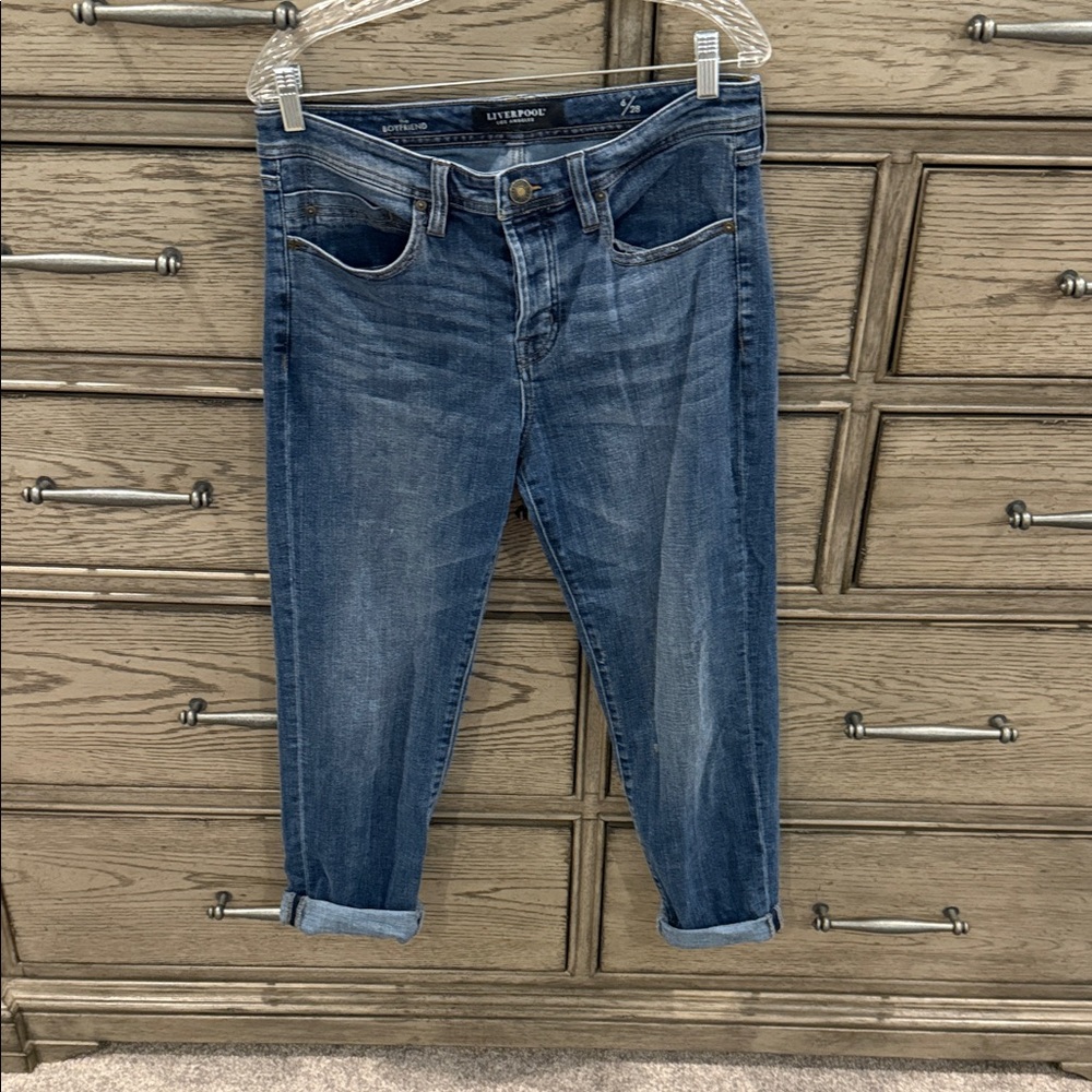 Liverpool Jeans Company Dark Blue Boyfriend Jeans